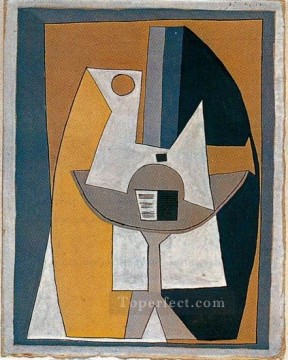 Score on a pedestal table 1920 Pablo Picasso Oil Paintings